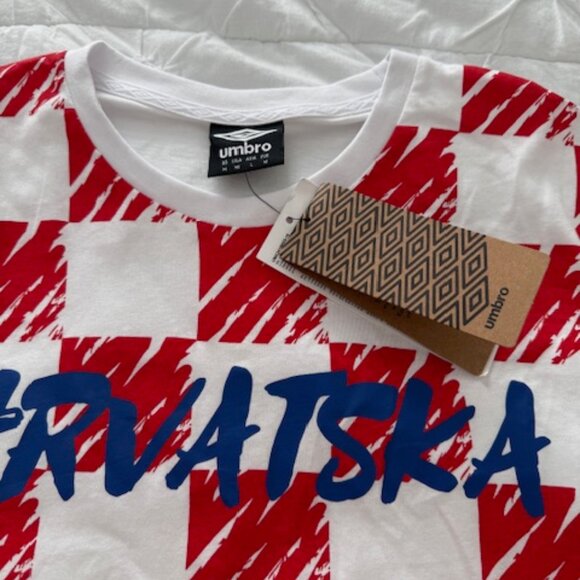 Umbro Croatia “Hrvatska” Checkered T-Shirt (Medium, New with Tags) - Picture 6 of 6